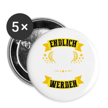 60. Geburtstag Mann 60.Ehrentag 60. Jubiläum Fun - Buttons groß 56 mm (5er Pack) - Weiß - Vorne