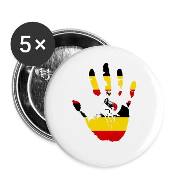 Uganda - Buttons large 2.2''/56 mm (5-pack) - white - Front