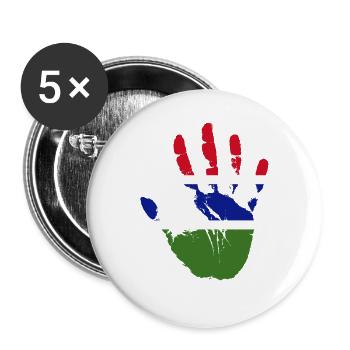 Gambie - Lot de 5 grands badges (56 mm) - blanc - Devant