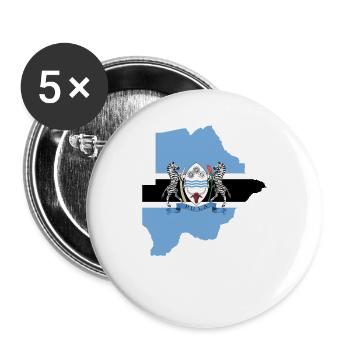 Botswana - Buttons groß 56 mm (5er Pack) - Weiß - Vorne