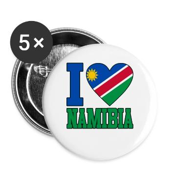 Namibia - Buttons large 2.2''/56 mm (5-pack) - white - Front