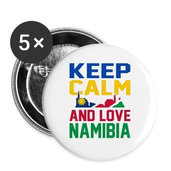 Namibia - Buttons large 2.2''/56 mm (5-pack) - white - Front