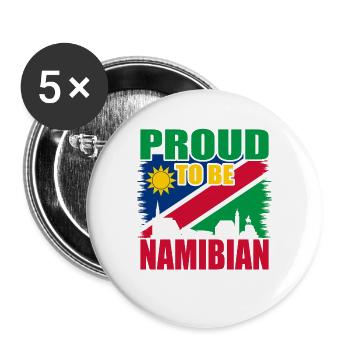 Namibia - Buttons large 2.2''/56 mm (5-pack) - white - Front