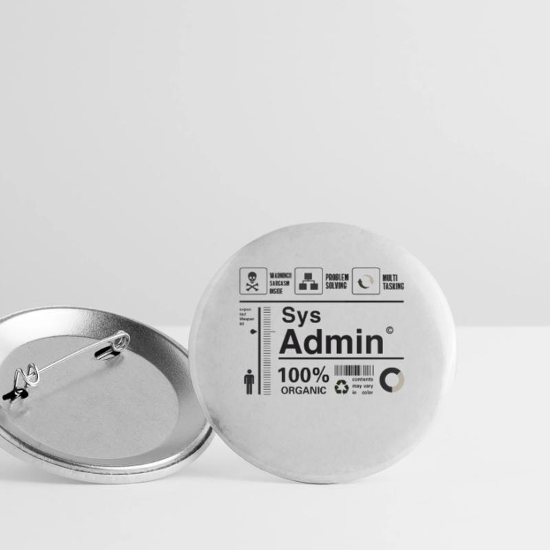 sys admin Computer Nerd pc Kit programmer Humor lo Buttons groß 56 mm (5er Pack)