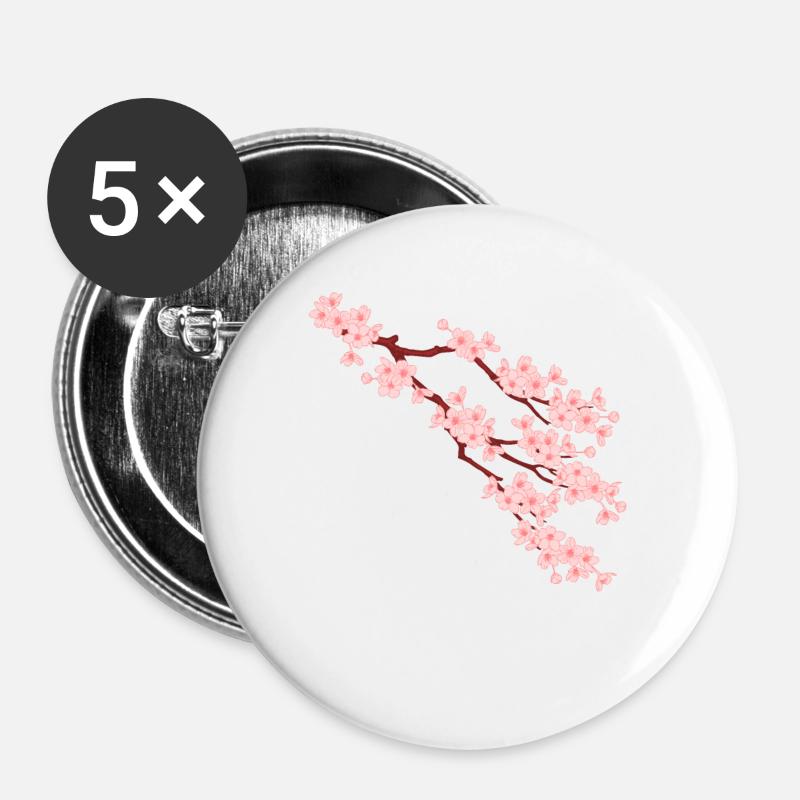 sakura - Buttons large 2.2''/56 mm (5-pack) - white