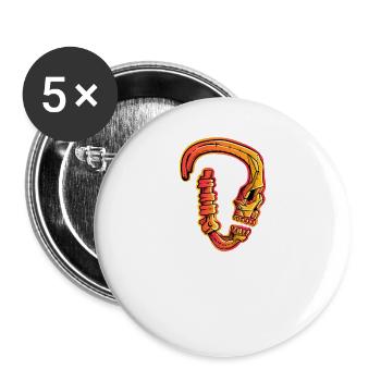 Baumkletterer I Baumpflege Kettensäge Motiv für - Buttons groß 56 mm (5er Pack) - Weiß - Vorne