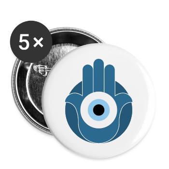Nazar - Buttons groß 56 mm (5er Pack) - Weiß - Vorne