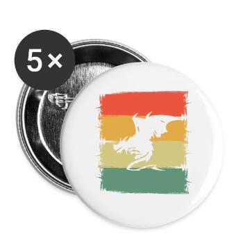 Dragon Dragon - Buttons large 2.2''/56 mm (5-pack) - white - Front