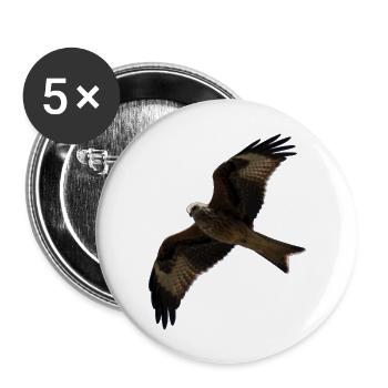 Milan in flight - Buttons large 2.2''/56 mm (5-pack) - white - Front