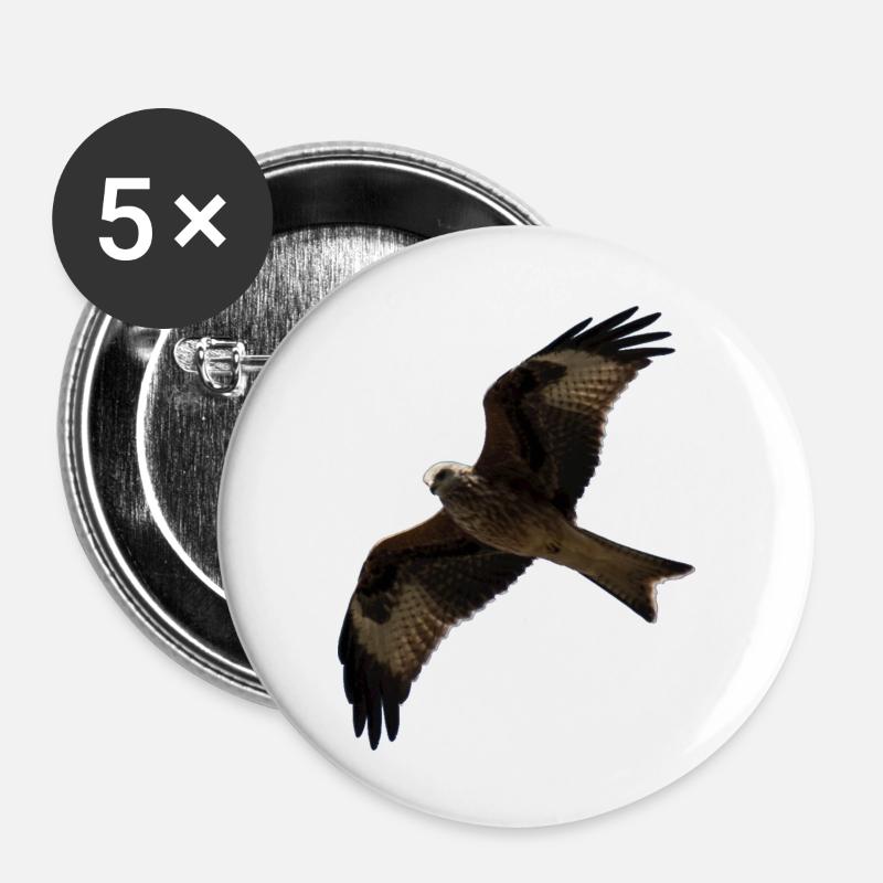 Milan en vol - Lot de 5 grands badges (56 mm) - blanc