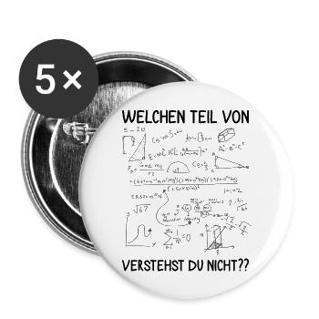 Welchen Teil von.. verstehst du nicht?? Informatik - Buttons groß 56 mm (5er Pack) - Weiß - Vorne
