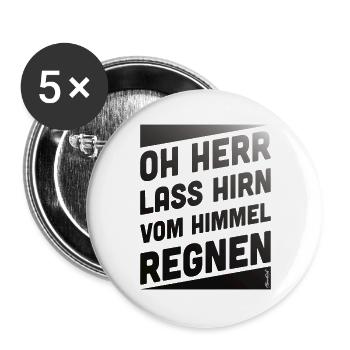 Himmelregen Mit Spruchgestaltung - Buttons groß 56 mm (5er Pack) - Weiß - Vorne