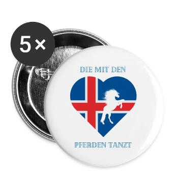 Danser avec les chevaux - Lot de 5 grands badges (56 mm) - blanc - Devant