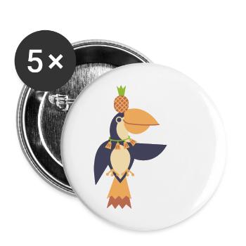 Tuncan Ananas swing - Buttons groß 56 mm (5er Pack) - Weiß - Vorne