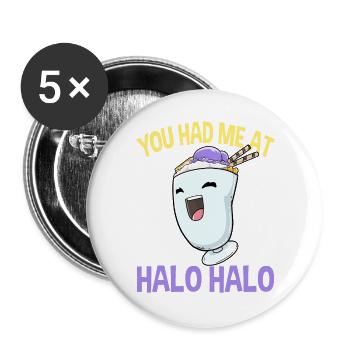 Halo Halo Philippinen philippinisches Essen Kawaii - Buttons groß 56 mm (5er Pack) - Weiß - Vorne