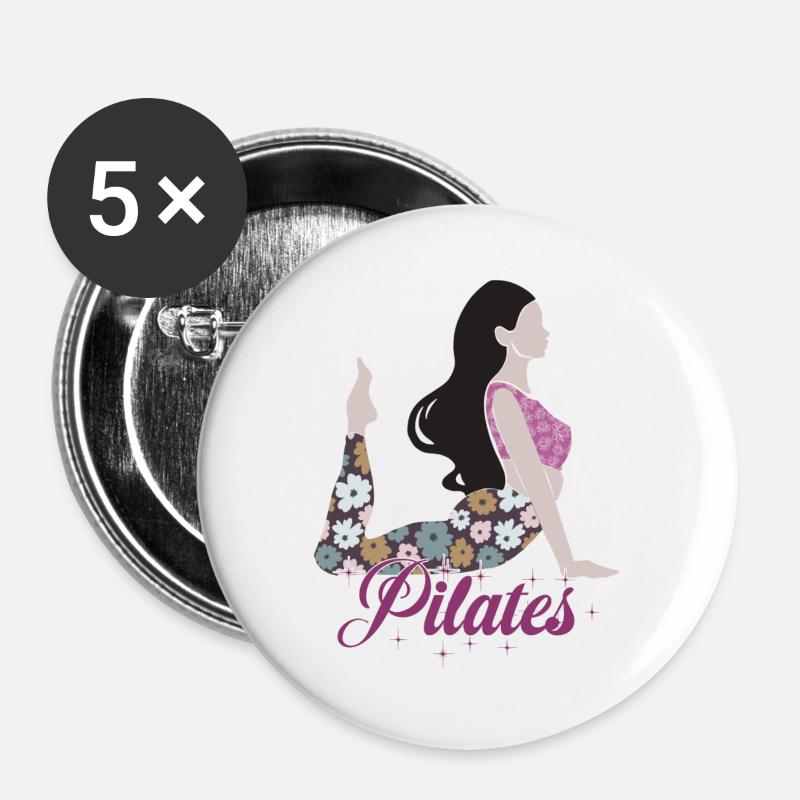 PILATES - Buttons large 2.2''/56 mm (5-pack) - white