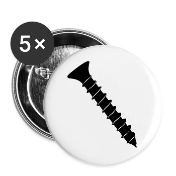 Schraube - Buttons groß 56 mm (5er Pack) - Weiß - Vorne