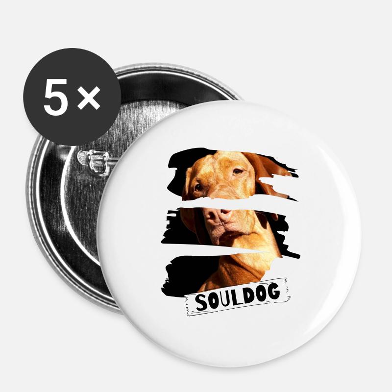 Vizsla - Souldog! - Buttons large 2.2''/56 mm (5-pack) - white