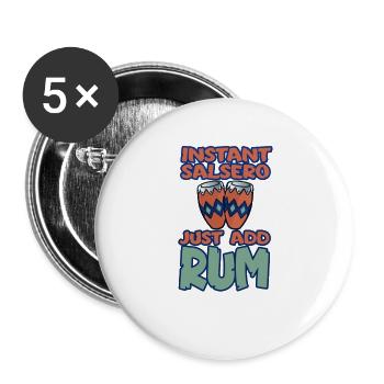 Instant Salsero Salsa Dancer - Buttons large 2.2''/56 mm (5-pack) - white - Front