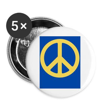 Frieden - Buttons groß 56 mm (5er Pack) - Weiß - Vorne