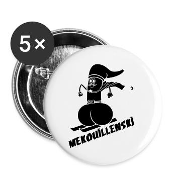 mk black acces - Lot de 5 grands badges (56 mm) - blanc - Devant