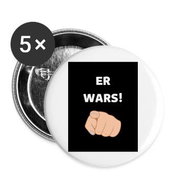 ER WARS - Buttons groß 56 mm (5er Pack) - Weiß - Vorne