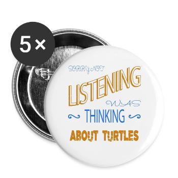 awesome cool animal happy funny sayings - Buttons groß 56 mm (5er Pack) - Weiß - Vorne