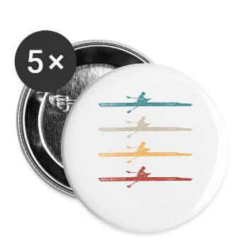 Rowing Rower Rowing Boat Vintage - Buttons large 2.2''/56 mm (5-pack) - white - Front