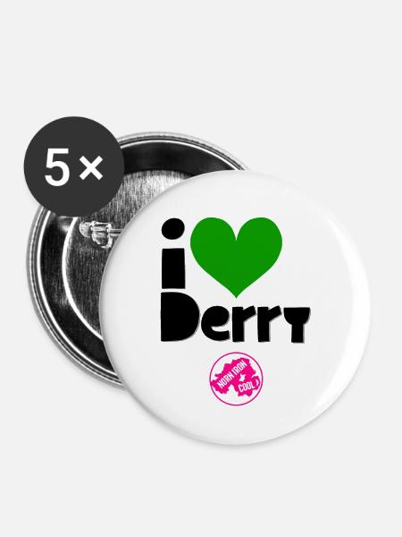 Derry - Buttons groß 56 mm (5er Pack) - Weiß