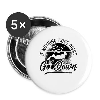 Apnoe Freitaucher Freitauchen Tauchen Geschenkidee - Buttons groß 56 mm (5er Pack) - Weiß - Vorne