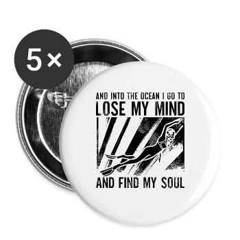 Freediving Freediving Gift Idea - Buttons large 2.2''/56 mm (5-pack) - white - Front