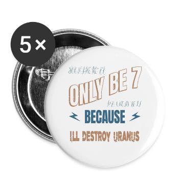 humor geek telescope present earth celestial - Buttons groß 56 mm (5er Pack) - Weiß - Vorne
