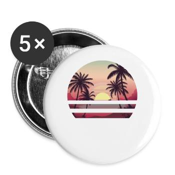 ISLA MUJERES MEXICO T-SHIRT - Buttons large 2.2''/56 mm (5-pack) - white - Front