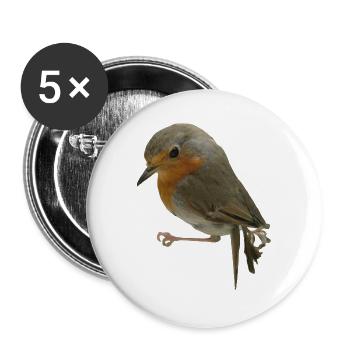 Robin - Buttons large 2.2''/56 mm (5-pack) - white - Front