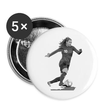 Stürmerin - Buttons groß 56 mm (5er Pack) - Weiß - Vorne