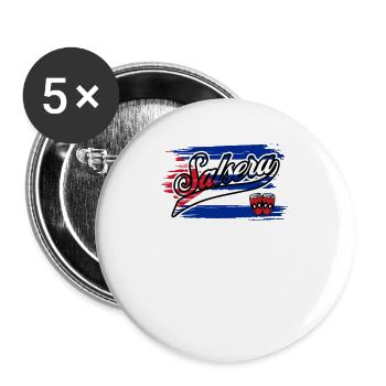 Cuba Salsa Dancer Salsera Drapeau cubain - Lot de 5 grands badges (56 mm) - blanc - Devant