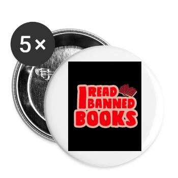 J’ai lu des livres interdits 33 - Lot de 5 grands badges (56 mm) - blanc - Devant