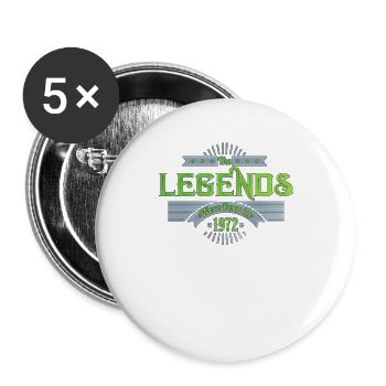 50ème Anniversaire Né en 1972 Vintage 1972 - Lot de 5 grands badges (56 mm) - blanc - Devant