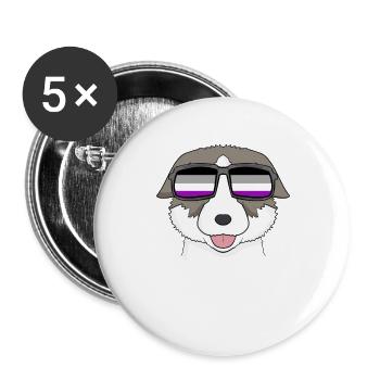 Asexual Lgbt German Thai Bangkaew Asexuality - Buttons large 2.2''/56 mm (5-pack) - white - Front