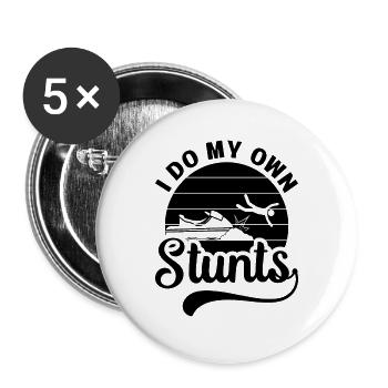 Jet Ski Holiday Water Sports Summer Cool Gift Idea - Buttons large 2.2''/56 mm (5-pack) - white - Front