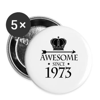 Born in 1973 - Fantastic since 1973 - Buttons large 2.2''/56 mm (5-pack) - white - Front