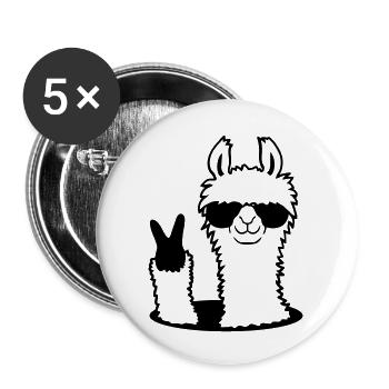 Boden No Drama Llama - Buttons large 2.2''/56 mm (5-pack) - white - Front