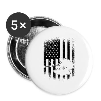 Wakeboard Wakeboarding Wakeboarder Geschenkidee - Buttons groß 56 mm (5er Pack) - Weiß - Vorne