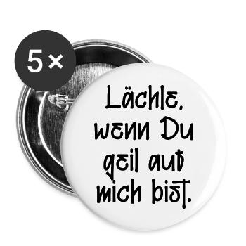lächeln Party saufen feiern sexy lifestyle Spaß - Buttons groß 56 mm (5er Pack) - Weiß - Vorne