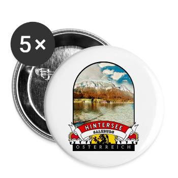 Salzburg Hintersee Österreich Souvenir - Buttons groß 56 mm (5er Pack) - Weiß - Vorne