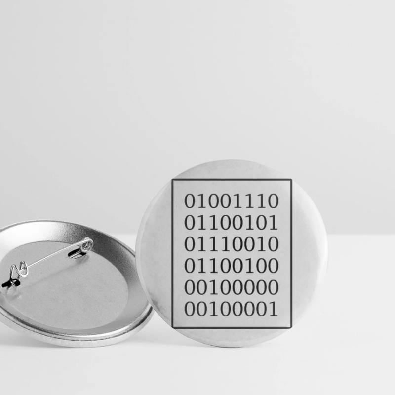 Nerd? In binary language Buttons large 2.2''/56 mm (5-pack)