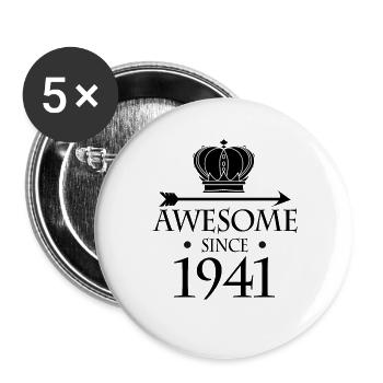 Born in 1941 - Fantastic since 1941 - Buttons large 2.2''/56 mm (5-pack) - white - Front