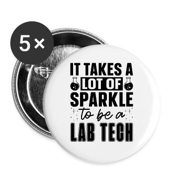 Laboratory Technician Science Profession Gift Idea - Buttons large 2.2''/56 mm (5-pack) - white - Front