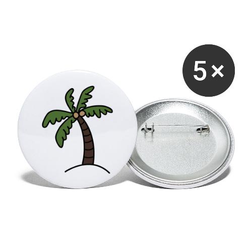 Palme - Buttons groß 56 mm (5er Pack)