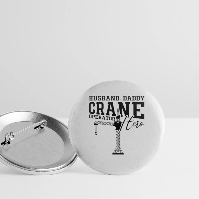 Crane operator Crane driver Construction worker Construction gift idea Buttons large 2.2''/56 mm (5-pack)